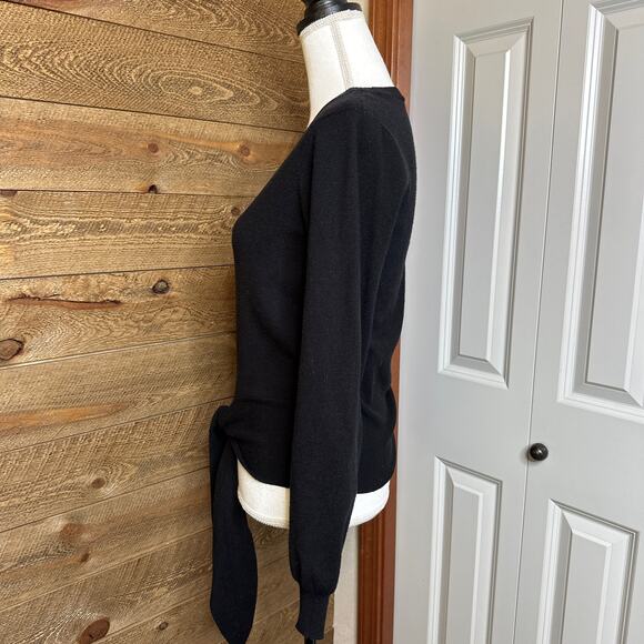Wayf Milo Knot Sweater Black Crew Neck Long Sleeve Size Small - Picture 3 of 7